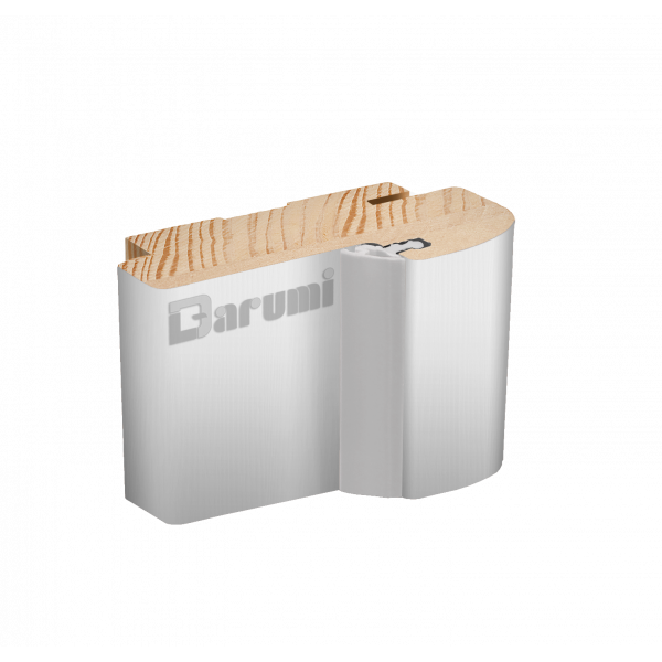 Коробка з ущільнювачем Darumi Дерево + МДФ 40*80*2070мм Білий мат
