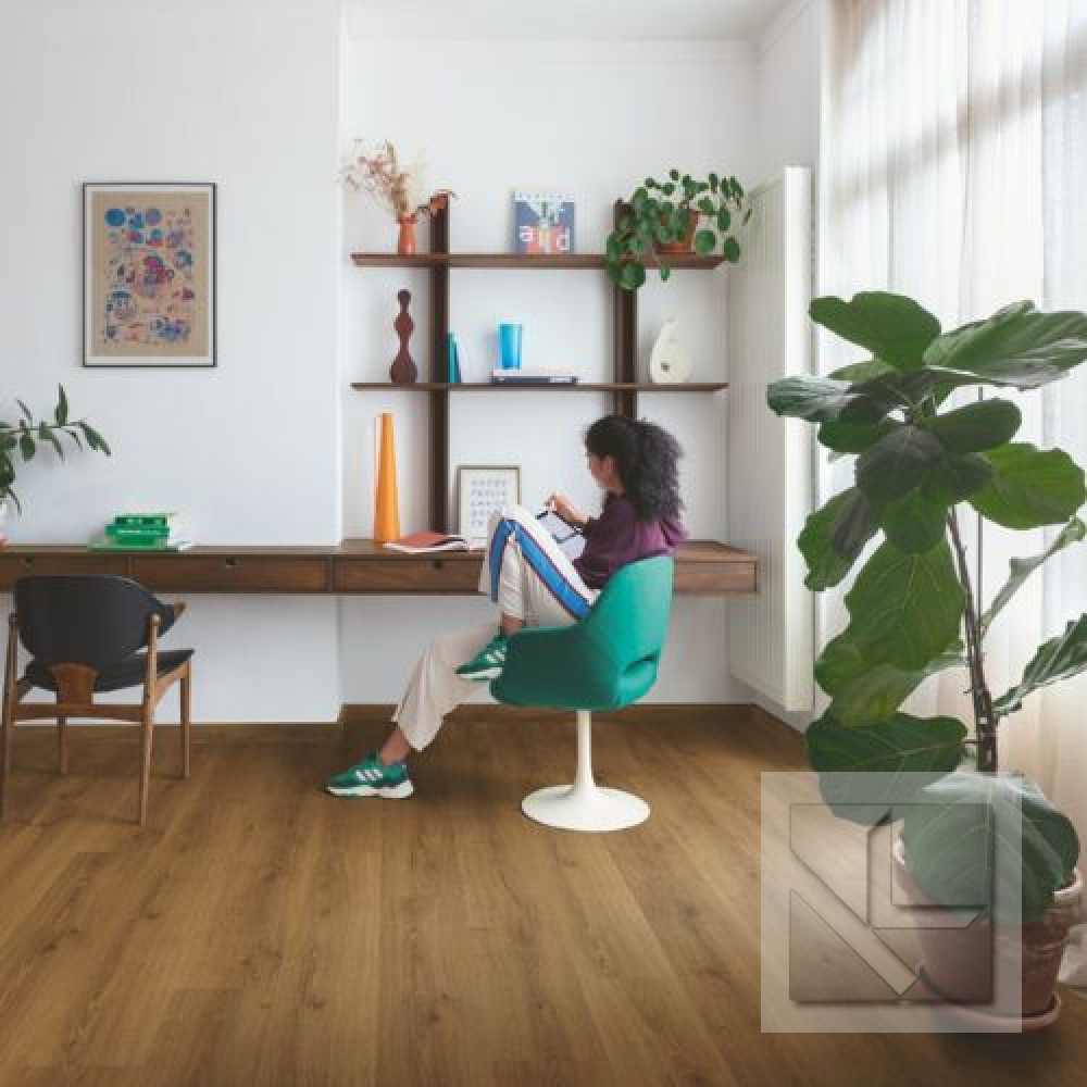 Кварц вінілова плитка для підлоги Quick-Step Bloom Botanic caramel oak AVMPU40315