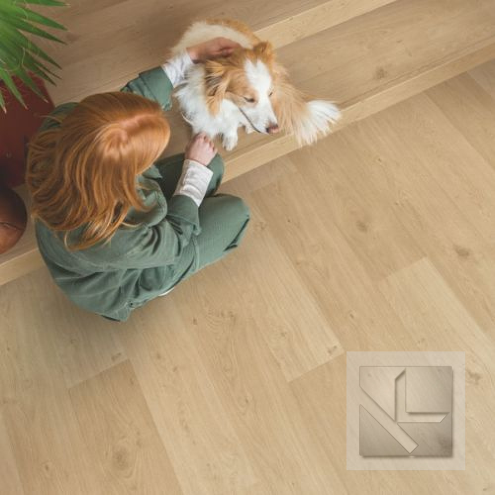 Кварц вінілова плитка для підлоги Quick-Step Blos Coast oak beige AVSPU40321