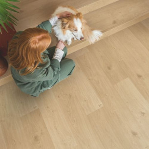 Кварц вінілова плитка для підлоги Quick-Step Blos Coast oak beige AVSPU40321