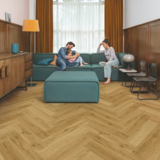 Кварц вінілова плитка для підлоги Quick-Step Ciro Herringbone Botanic smoked oak AVHBU40363