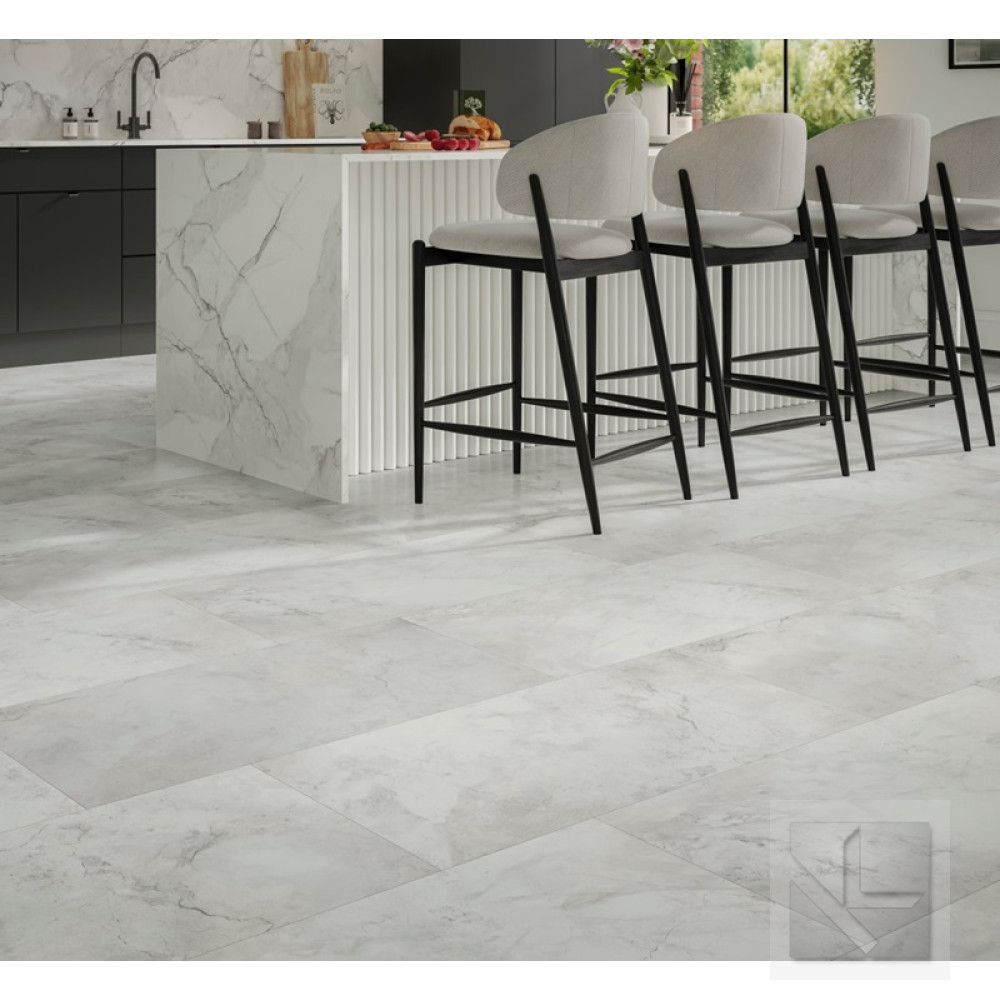 SPC вінілова плитка для підлоги Parador TrendTime 5 Marble Abbey white 1748847